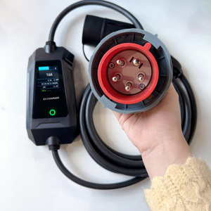Sạc xe điện di động loại 2, 11kW, 3 pha, 380V, 16A, kèm cáp sạc EVSE và phích cắm CEE màu đỏ - Product Image 2