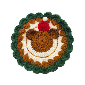 Nuova e pratica decorazione da scrivania lavorata a maglia all'uncinetto con decorazione natalizia - Product Image 3