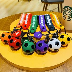 Custom Logo UV Printed Stainless Steel 3D Soccer <b>Keychain</b>-Fashion Lightweight <b>Personalized</b> Sports Gift for Fans - Product Image 1