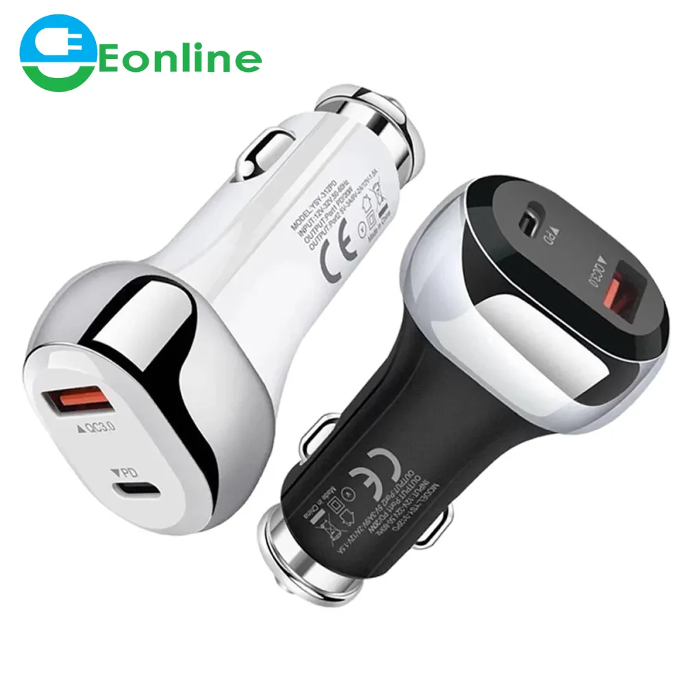 Eonline 20W Ladegerät USBC Schnell ladung 3.0 QC USB Auto ladegerät für Xiaomi QC3.0 20W Typ C PD Auto ladung für Telefon 12 X Xs 8 PD