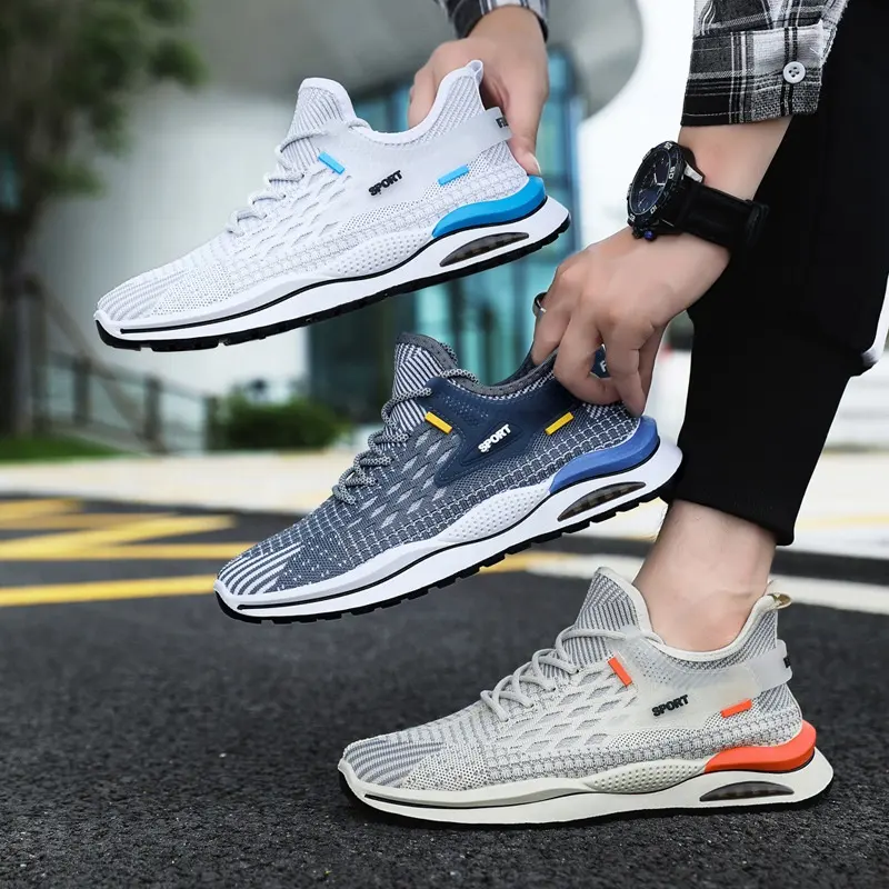 Spot wholesale 2022 fashion new men's mesh breathable casual running sports shoes