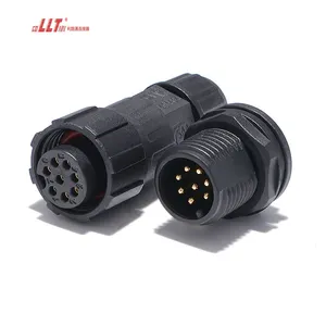 M16 8pin electrical wire waterproof panel connector for adapter