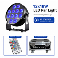 Projecteur LED PAR 6-en-1 RGBWA+UV 12x18W Haute Puissance en Aluminium Moulé sous Pression avec Télécommande pour Église, Scène et Concert