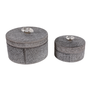 Scatole Decorative Rotonde con Coperchio in Pietra di Quarzo per Gioielli, Ricordi e Arredamento Casa - Product Image 1