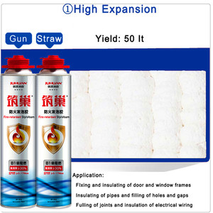 Fire Retardant Flameproof Gap Mounting White <span class=keywords><strong>Spray</strong></span> Pu Foam Adhesive - Product Image 5