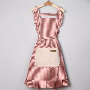 Delantales <span class=keywords><strong>de</strong></span> Algodón Marrón Bordados Personalizados al por Mayor a Bajo Precio - Product Image 2