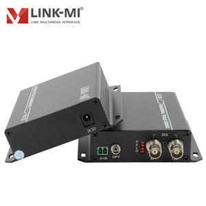 Pemancar optik <span class=keywords><strong>Video</strong></span> satu arah, pemanjang serat HD-SDI 1.485Gbps dengan Audio tanam logam 20KM 1 saluran - Product Image 2