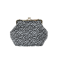 Sac à bandoulière vintage de haute qualité pour femme avec fermoir Kiss Lock, intérieur amovible, bandoulière détachable, imprimé tendance