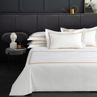 Chine usine en gros personnalisé toutes saisons broderie housse de couette ensemble de literie 400TC 3 pièces de l'hôtel