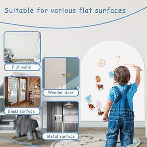 กระดาษไวท์บอร์ดแม่เหล็กแบบสัมผัสสำหรับติดผนังแบบลอกและติดด้วยตนเองไวท์บอร์ดรูปลอกแบบม้วนสำหรับบ้านและโรงเรียน - Product Image 4