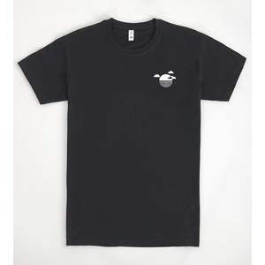 Reflection By Ninhol Black T-Shirt With Minimal Sun And <b>Clouds</b> Design For Casual Wear - Product Image 1