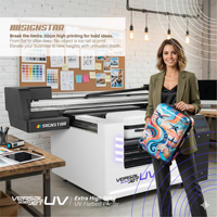 Printer UV Flatbed 90*60cm dengan 4 Head EPSON I3200, Tinggi Cetak Dapat Disesuaikan 50cm untuk Koper
