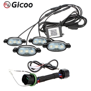 GICOO Feux de calandre avant RGB à lentille fumée, feux de jour LED pour la modification de pick-up, SUV tout-terrain - Product Image 2