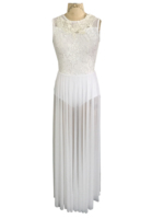 Belles adultes femmes blanc longue robe de danse lyrique brillant Sequin élégant danse porter scène Performance danse Costume