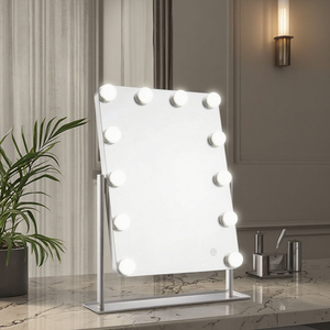 Dimmable Tri màu LED Magnifying gương mỹ phẩm với bề mặt lớn có thể sạc lại HD Vanity gương cho trang điểm - Product Image 6