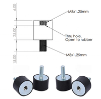 Isolateurs anti-vibration M8 Amortisseurs Goujons en caoutchouc Supports cylindriques Caoutchouc haute performance Silent Block Vibration