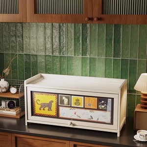 Estante de almacenamiento de escritorio, gabinete de almacenamiento de oficina a prueba de polvo, estación de trabajo, escritorio para el hogar, juego de té de mesa, soporte para tazas de té - Product Image 1