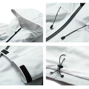 Soft Shell Men's Windproof Waterproof Breathable <strong>Windbreaker</strong> Jacket with Zipper Closure Print Design for Fishing Hiking - Product Image 5