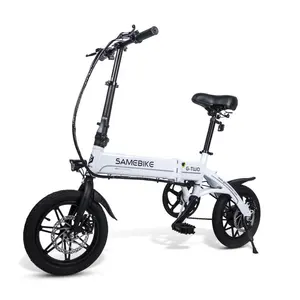 Bicicleta eléctrica plegable de aleación de aluminio, bici con batería de litio, 14 pulgadas, 250w