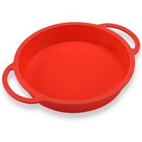 Moule à pain et à gâteau en silicone SILIKOLOVE, forme ronde, LFGB, antiadhésif, sans BPA, avec cadre renforcé en métal, pour toast et brownie