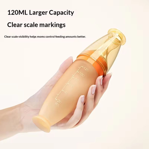 Biberon en silicone pour bébé, distributeur de nourriture intégré bol-cuillère avec conception anti-étouffement pour la diversification alimentaire des nourrissons - Product Image 4