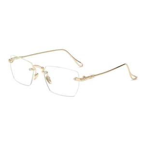 Nouvelles lunettes de <span class=keywords><strong>myopie</strong></span> sans monture anti-lumière bleue personnalisées irrégulières Xiaohongshu Instagram look naturel tendance argent unisexe - Product Image 4
