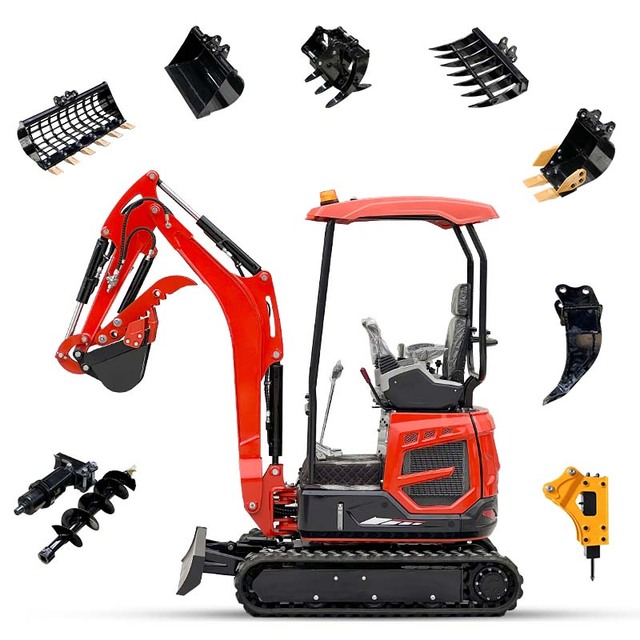 Free Shipping EPA Excavator 1.8 Ton Crawler Digger Farm Used Mini Digger Small Excavator Machine Wholesale Price Mini Excavator