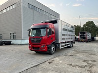Camion de transport de bétail Dongfeng Tianjin 4x2 pour poulets et porcelets, conteneur séparé en aluminium
