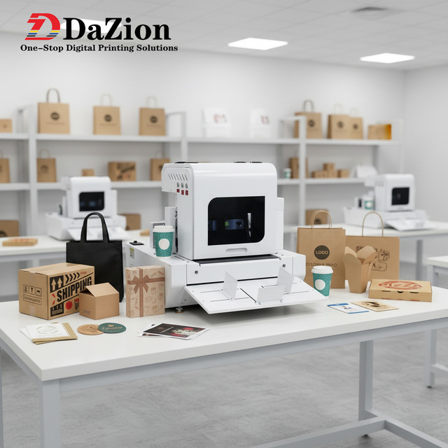 Brand New One Pass Digital Inkjet Printer HP A4 Printhead Pigment 30m/min Speed Waterbased Packaging Applications Efficient