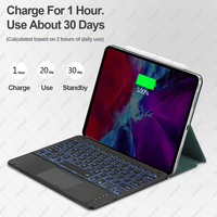 Sıcak satış kablosuz BT Trackpad klavye manyetik kılıf Apple IPad pro için 11 2021 sihirli klavye