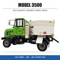 Camion malaxeur à béton autochargeur mini 1,5 m³ 92 kW 5000 kg à déchargement par bouche plate haute efficacité pour la réparation de routes et de ponts