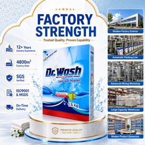 Caja de cartón personalizada gratis, detergente biológico para lavar, detergente para ropa, polvo de jabón de la marca China de Dong, 3kg - Product Image 1