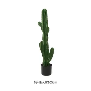 Hochwertige künstliche Kaktus pflanze große Sukkulenten dekorative Großhandel künstliche Kaktus blumen pflanze mit Topf