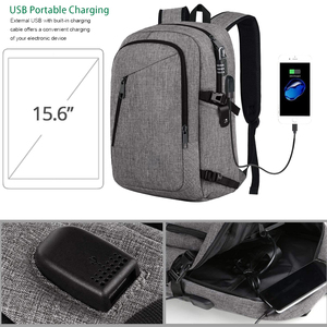 Cao đẳng mochilas du lịch kinh doanh máy tính trở lại gói Mens chống trộm Ba Lô Túi máy tính xách tay với USB sạc cổng - Product Image 4