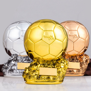 Trofeo Balón de Oro, Decoración para Portero y Jugador de Fútbol, Souvenir para Fanáticos, Tiendas de Lotería y Bares, Modelo 2024, Resina - Product Image 1