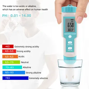 Digital pH Meter for Water pH/TDS/EC/Salt/Temp Tester ORP Meter Tester for Drinking Water Hydroponics Plant Aquarium Pool