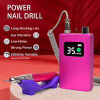 USA Livraison gratuite Nouveau 35000RPM Rechargeable Manucure E File Portable Ongles Perceuse Électrique Ongles Perceuse