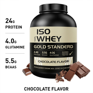 Proteína de Suero de Leche Aislada <span class=keywords><strong>ISO</strong></span> en Polvo de 2 Libras con Etiqueta Personalizada para el Desarrollo Muscular, Suplemento para la Recuperación Post-Entrenamiento, Sabor Chocolate - Product Image 2