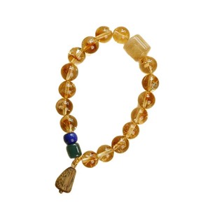 Bracelet en alliage d'or avec perles de citrine naturelle, cristal en forme de tour, unisexe, pour mariage, anniversaire, cadeau d'affaires, vente en gros - Product Image 6