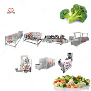 Gelgoog Machine à laver les légumes surgelés rapidement Traitement du chou-fleur Ligne de congélation du brocoli