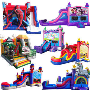 Combo Toboggan Aquatique et Château Gonflable Thème Sirène pour Anniversaire, Toboggan Aquatique Extérieur Gonflable pour Fille, Château Gonflable à Vendre - Product Image 5