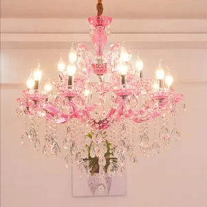 New Design Cafe Ktv Club Colored Raindrop Crystal Glass Beads Chandelier Ceiling <b>Light</b> for Sale - Product Image 4