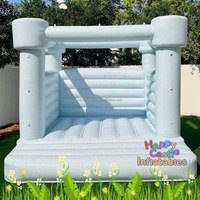 Structure gonflable commerciale de 10 et 13 pieds, personnalisable, aux couleurs pastel (vert, rose, jaune, blanc) pour la location événementielle