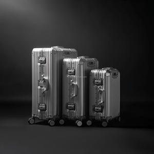 Set di <span class=keywords><strong>Valigie</strong></span> in Alluminio a 3 Pezzi Stile MVST, 20 24 28 Pollici, <span class=keywords><strong>Valigie</strong></span> da Viaggio di Lusso in Metallo, Produttore OEM - Product Image 1