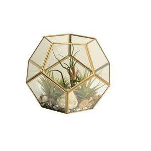 Glamorous Brass Frame <b>Glass</b> Box Terrariums Ideal for Wedding Tabletop and Home Decoration Stylish Antique <b>Glass</b> Ring Bearer - Product Image 5