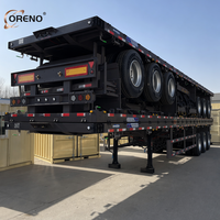 Nouvelle remorque plateau porte-conteneurs squelette 3 essieux 40 pieds 40 tonnes, vente directe usine en gros