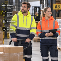Sweat-shirt de travail haute visibilité durable et réfléchissant pour les travailleurs du pétrole, du gaz, du charbon, de la construction, de l'exploitation minière et industrielle, vêtements de sécurité personnalisés à haute visibilité