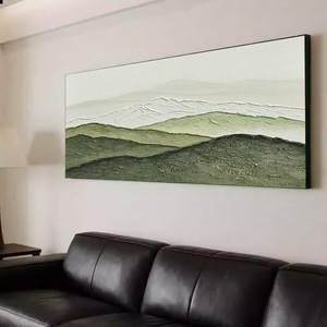 Tableau mural sur toile vertical abstrait minimaliste contemporain Wabi Sabi, nature morte peinte à la main pour la décoration intérieure et les galeries - Product Image 2
