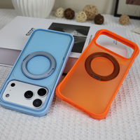 Étui de téléphone magnétique 3 en 1 Skin Touch ondulé avec protection à 360° °   Support rotatif, grande fenêtre pour appareil photo, coque antichoc pour iPhone 18 Pro Max