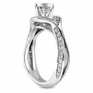 แหวนหมั้นเพชรทรงกลมแบบวินเทจสำหรับผู้ชาย แหวนแต่งงานและของขวัญวันครบรอบเพชร CVD ชุบทอง ได้รับการรับรองจาก GIA - Product Image 2